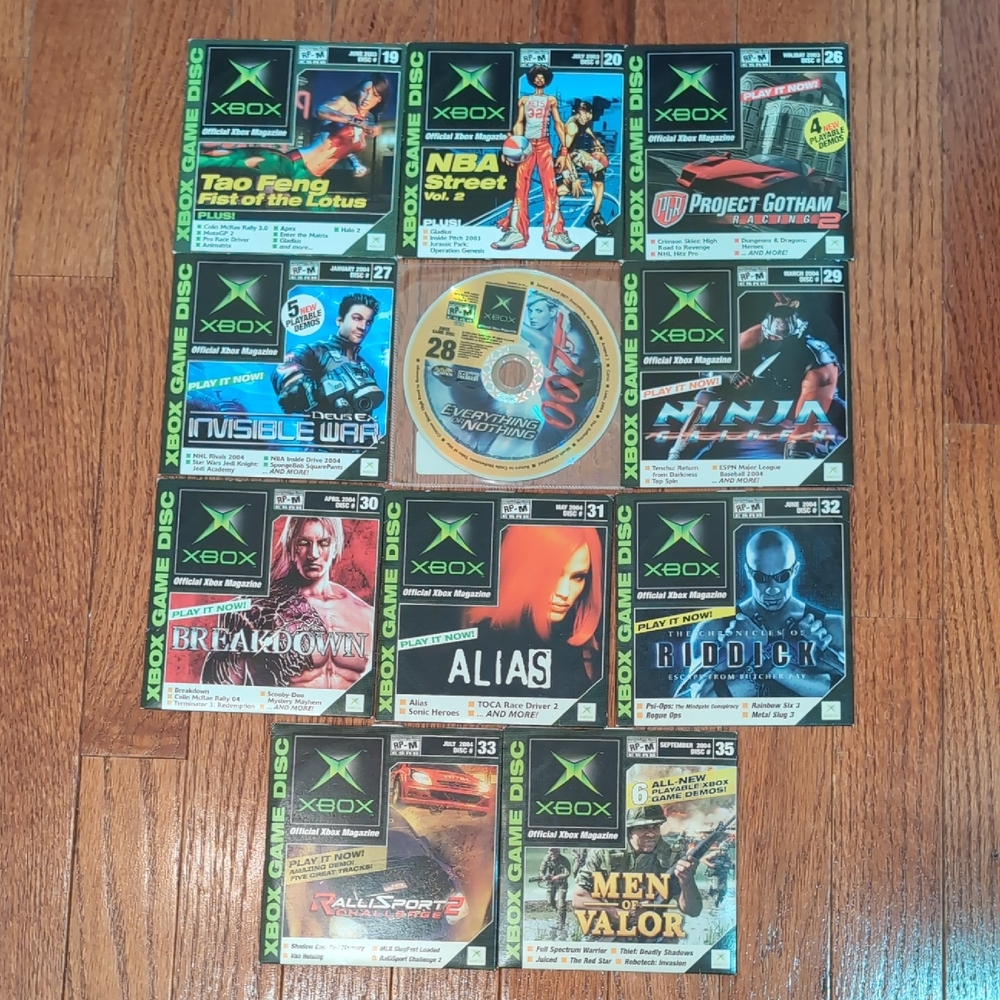 Xbox Demo Discs Offical Xbox Magazine Issues 19 20 26 27 28 29 30 31 32 33 35